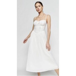 Reformation | Dresses | Reformation Vecchio Linen Dress In White | Poshmark